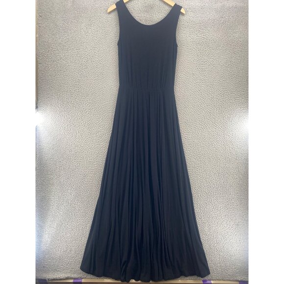 Calvin Klein Dress Womens 4 Black Tank Maxi Full Skirt Elastic Waist Pullover - Picture 3 of 9